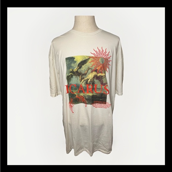 Altru Icarus Graphic Tee in White and Red NWOT - Picture 2 of 8